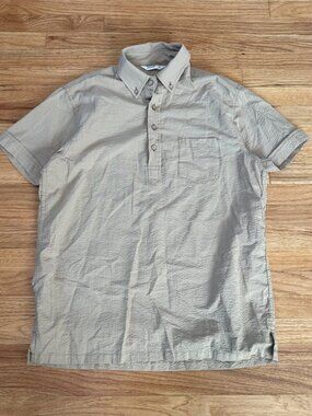 3Sixteen SS21 Seersucker Popover in Sand Medium